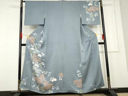 平和屋着物●訪問着　絞り　辻が花　正絹　逸品　AABE8548cs