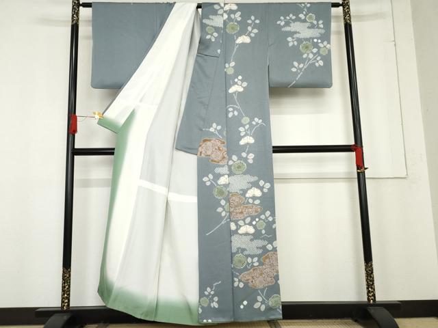 平和屋着物●訪問着　絞り　辻が花　正絹　逸品　AABE8548cs