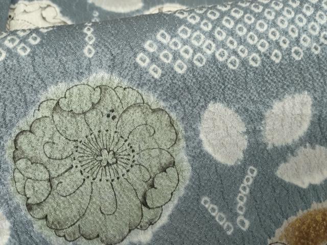 平和屋着物●訪問着　絞り　辻が花　正絹　逸品　AABE8548cs
