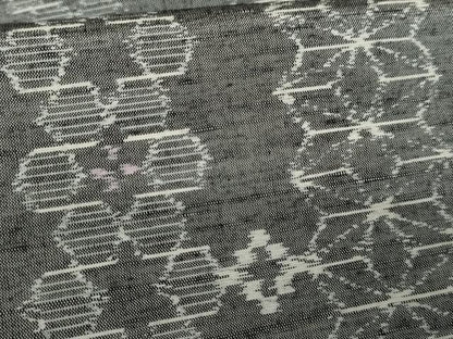 平和屋着物●上質な紬　麻の葉間道　正絹　逸品　AABE8554cs