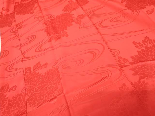 平和屋着物●振袖用長襦袢　無双仕立て　流水花地紋　正絹　逸品　AABE8558cs