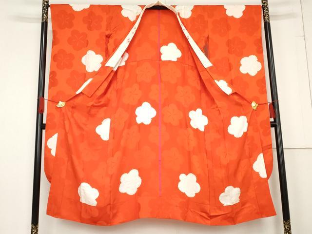 平和屋着物●振袖用長襦袢　無双仕立て　絞り　舞花文　半衿刺繍　正絹　逸品　AABE8559cs
