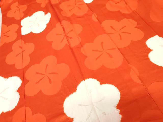 平和屋着物●振袖用長襦袢　無双仕立て　絞り　舞花文　半衿刺繍　正絹　逸品　AABE8559cs