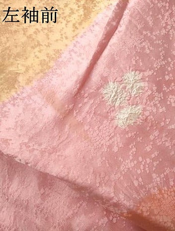 平和屋着物●振袖用長襦袢　無双仕立て　絞り　草花文　半衿刺繍　正絹　逸品　未使用　AABE8561cs