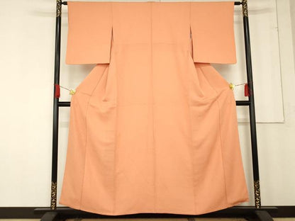 平和屋着物●上質な小紋　斜縞　正絹　逸品　AABE8567cs