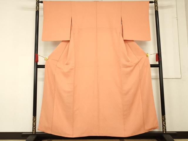 平和屋着物●上質な小紋　斜縞　正絹　逸品　AABE8567cs