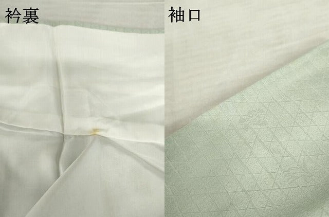 平和屋着物●訪問着　短冊花蝶文　暈し染め　金彩　ロング丈　正絹　逸品　AABE8572cs