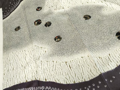 平和屋着物●訪問着　刺繍　杢目絞り　金彩　正絹　逸品　AABE8576cs