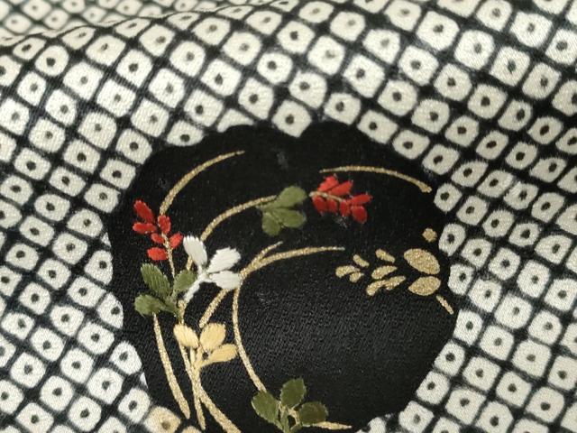 平和屋着物○訪問着 刺繍 杢目絞り 金彩 正絹 逸品 AABE8576cs