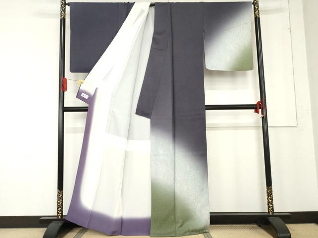 平和屋着物●訪問着　墨流し文様　暈し染め　やまと誂製　正絹　逸品　AABE8578cs