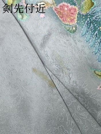 平和屋着物●訪問着　辻が花　暈し染め　金彩　正絹　逸品　AABE8580cs
