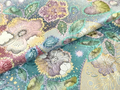 平和屋着物●訪問着　辻が花　暈し染め　金彩　正絹　逸品　AABE8580cs