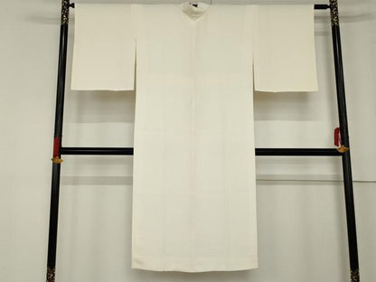 平和屋着物●長襦袢　袷　色無地　灰黄緑色　正絹　逸品　AABE8581cs