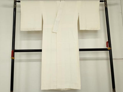 平和屋着物●長襦袢　袷　色無地　灰黄緑色　正絹　逸品　AABE8581cs
