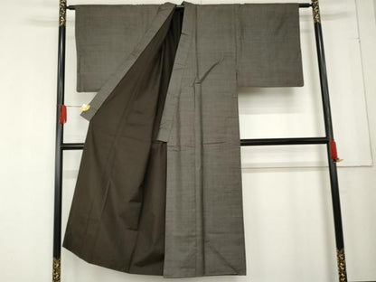 平和屋着物●男性　本場大島紬　アンサンブル　長襦袢(無双仕立て)セット　100亀甲　総詰め　羽裏：龍　正絹　逸品　AABE8582cs