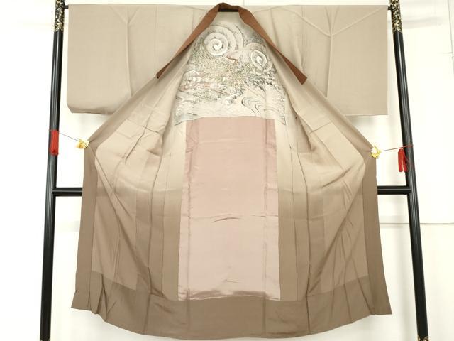 平和屋着物●男性　本場大島紬　アンサンブル　長襦袢(無双仕立て)セット　100亀甲　総詰め　羽裏：龍　正絹　逸品　AABE8582cs