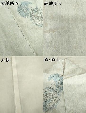 平和屋着物●人間国宝 田中林次 本場結城紬 重要無形文化財 100亀甲 モロ入り 飛び亀甲 雪輪草花文 藍色 証紙付き 正絹 逸品 AABE8588cs