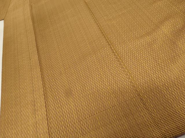 平和屋着物●山下八百子　本場黄八丈　紬　市松綾織　正絹　逸品　AABE1719fy 平和屋着物○山下八百子 本場黄八丈 紬 市松綾織 正絹 逸品