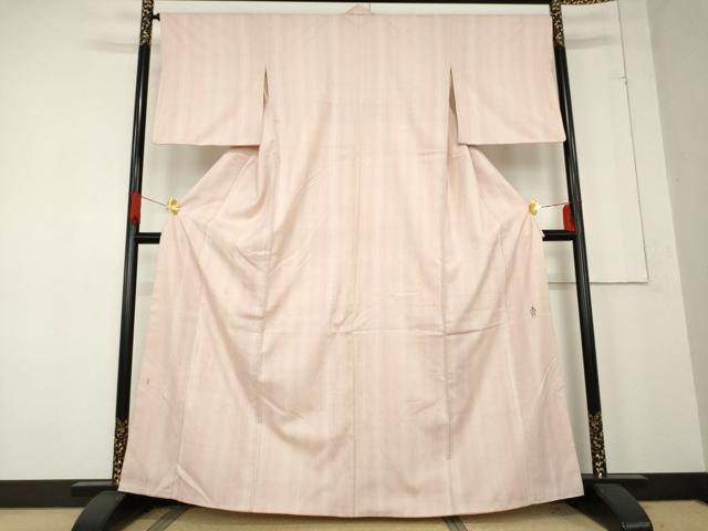 平和屋着物●紅花紬　米沢　新田英行　新田間道　霞間道　正絹　逸品　AABE8590cs