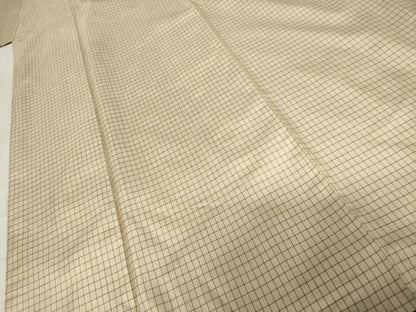 平和屋着物●お召　格子　正絹　逸品　AABE8591cs