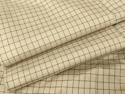 平和屋着物●お召　格子　正絹　逸品　AABE8591cs