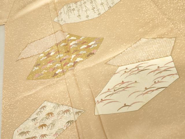平和屋着物○銀座きしや 訪問着 駒刺繍 吉祥花文 金彩