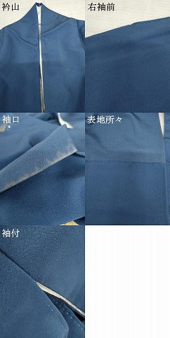 平和屋着物●螺鈿作家　藤本隆士　訪問着　立波に飛び兎　暈し染め　金銀彩　正絹　逸品　AABE8599cs