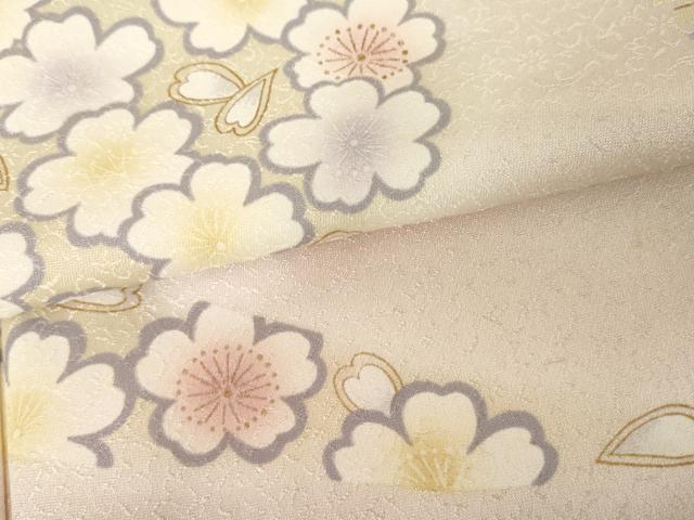 平和屋着物●訪問着　舞花文　暈し染め　ロング丈　正絹　逸品　AABE8600cs