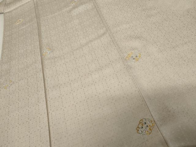 平和屋着物●上質な小紋　刺繍　波菱文　金銀糸　正絹　逸品　AABE8610cs 平和屋着物○上質な小紋 刺繍 波菱文 金銀糸 正絹 逸品 AABE8610cs