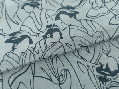 平和屋着物●男性　長襦袢　袷　女人文　正絹　逸品　AABE8615cs