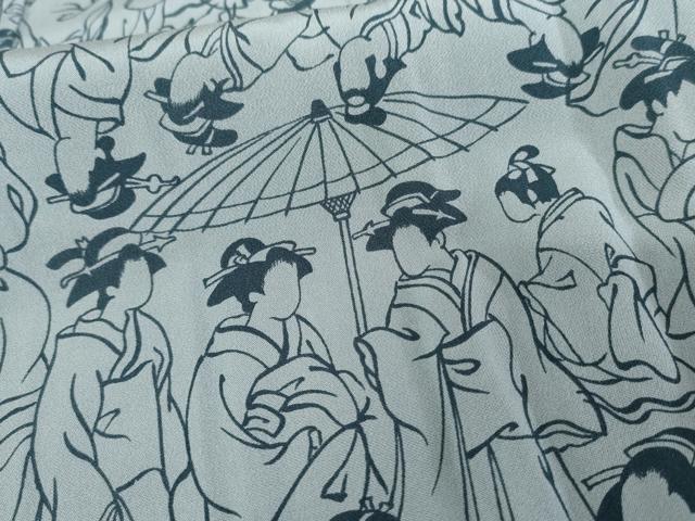 平和屋着物●男性　長襦袢　袷　女人文　正絹　逸品　AABE8615cs
