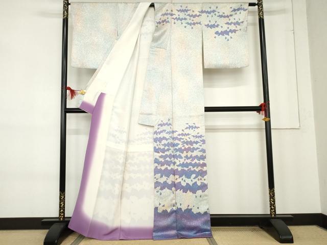 平和屋着物●訪問着　作家物　立波文　暈し染め　正絹　逸品　AABE8616cs