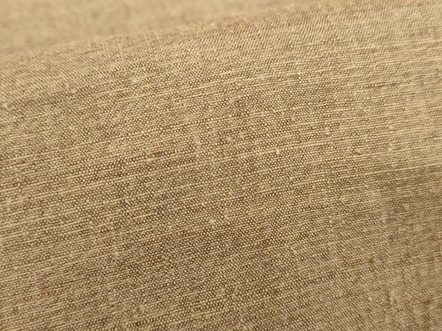 平和屋着物●男性　紬　色無地　榛色　正絹　逸品　AABE8618cs