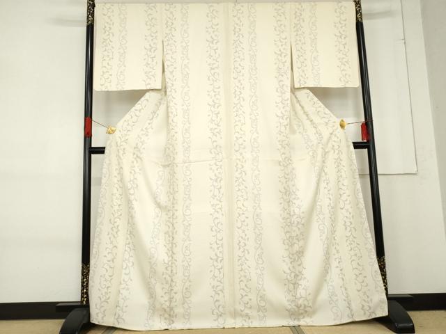 平和屋着物○上質な小紋 唐草文 正絹 逸品 AABE8620cs