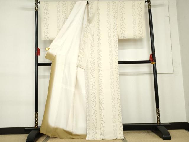 平和屋着物○上質な小紋 唐草文 正絹 逸品 AABE8620cs