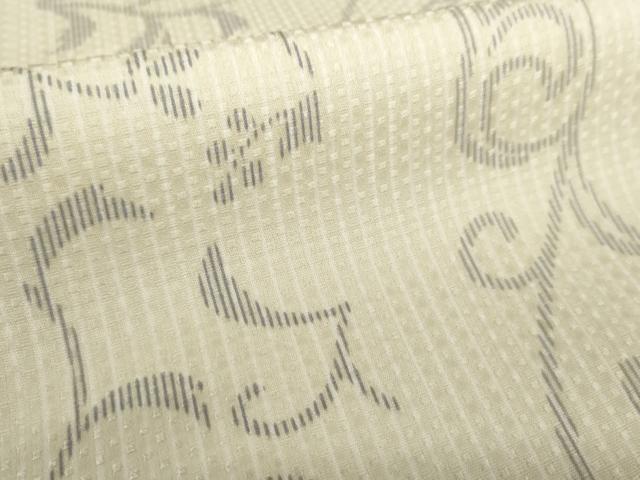 平和屋着物●上質な小紋　唐草文　正絹　逸品　AABE8620cs