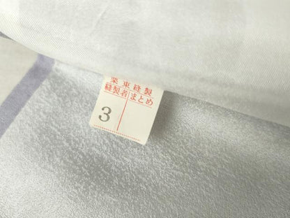平和屋着物●訪問着　双鳥更紗花蝶文　暈し染め　正絹　逸品　AABE8625cs