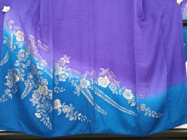 平和屋着物○豪華振袖 寿光織 辻が花 暈し染め 金糸 正絹 逸品 AABE8638cs
