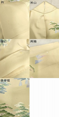 平和屋着物○十日町友禅作家 一梗 訪問着 風景樹林文 暈し