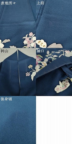 平和屋着物●訪問着　駒刺繍　大和貝紫　更紗花唐草文　健勝苑扱い　正絹　逸品　AABE8650cs