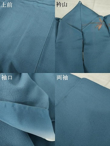 平和屋着物●染色作家　草野一騎　訪問着　花蝶文　暈し染め　金彩　正絹　逸品　AABE8651cs 平和屋着物○染色作家 草野一騎 訪問着 花蝶文 暈し染め
