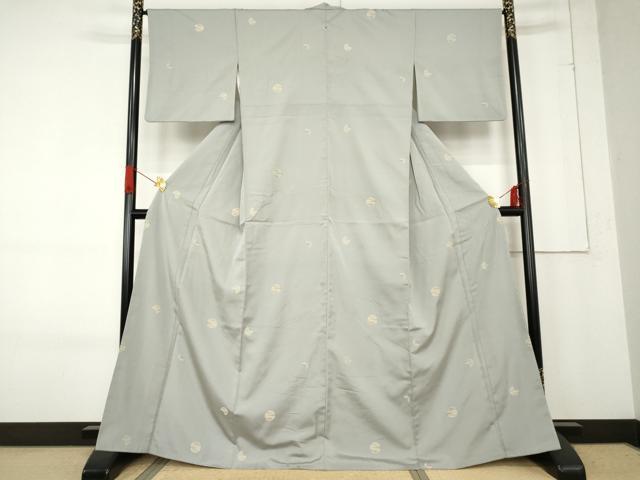 平和屋着物●上質な小紋　月　ゑり善扱い　正絹　逸品　AABE8654cs 平和屋着物○上質な小紋 月 ゑり善扱い 正絹 逸品 AABE8654cs