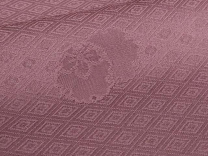 平和屋着物●上質な色無地　雪輪重ね菱地紋　若紫色　正絹　逸品　AABE8663cs