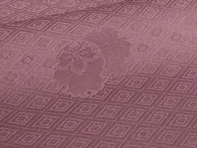 平和屋着物●上質な色無地　雪輪重ね菱地紋　若紫色　正絹　逸品　AABE8663cs