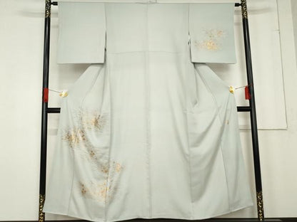 平和屋着物●金彩友禅　卓越技能者・名工・和田光正　訪問着　草花文　金彩　正絹　逸品　AABE8665cs
