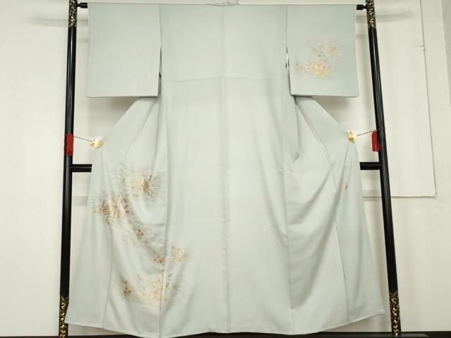 平和屋着物●金彩友禅　卓越技能者・名工・和田光正　訪問着　草花文　金彩　正絹　逸品　AABE8665cs