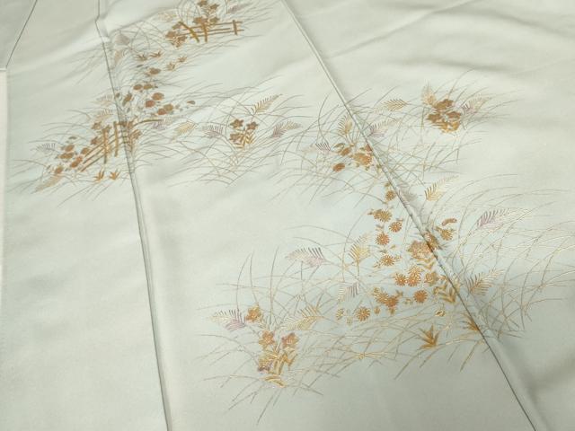 平和屋着物●金彩友禅　卓越技能者・名工・和田光正　訪問着　草花文　金彩　正絹　逸品　AABE8665cs