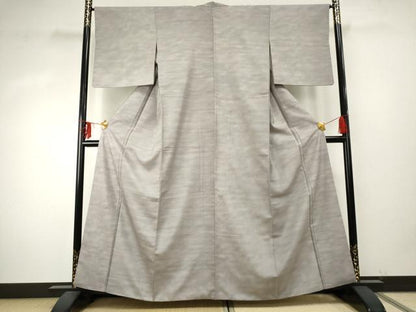 平和屋着物●石川県指定無形文化財　牛首紬　白山工房　手織り　霞文　さが美扱い　正絹　逸品　AABE8671cs