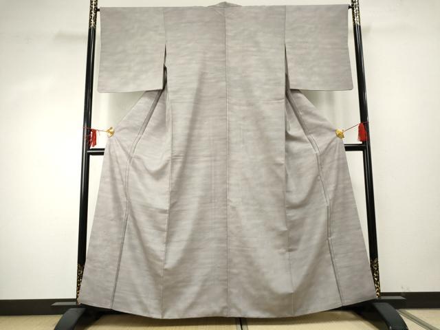 平和屋着物●石川県指定無形文化財　牛首紬　白山工房　手織り　霞文　さが美扱い　正絹　逸品　AABE8671cs