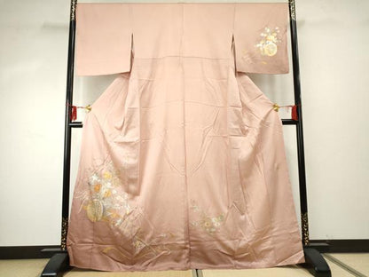 平和屋着物●金彩友禅　卓越技能者・名工・和田光正　訪問着　花車文　暈し染め　金銀彩　正絹　逸品　未使用　AABE8673cs